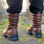 Высокие Летние Ботинки Ястреб коричневые / Легкие Кожаные Берцы размер 45 - изображение 4