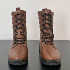 Высокие Летние Ботинки Ястреб коричневые / Легкие Кожаные Берцы размер 45 - изображение 6