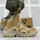 Кожаные мужские Ботинки Vaneda с мембраной и системой поглощения нагрузок / Легкие Берцы койот размер 40 - изображение 1
