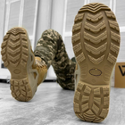 Кожаные мужские Ботинки Vaneda с мембраной и системой поглощения нагрузок / Легкие Берцы койот размер 40 - изображение 4