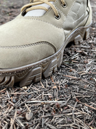 Мужские Кожаные Ботинки с мембраной на резиновой подошве / Демисезонные Берцы койот размер 42 - изображение 6