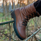 Высокие Демисезонные Ботинки Ястреб коричневые / Кожаные Берцы размер 47 - изображение 5
