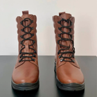 Высокие Демисезонные Ботинки Ястреб коричневые / Кожаные Берцы размер 47 - изображение 6
