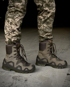 Водостойкие мужские кожаные Ботинки Single Sword с мембраной / Износостойкие Берцы хаки размер 42 - изображение 2
