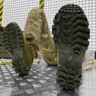 Мужские кожаные Ботинки с сетчатыми вставками на резиновой подошве / Летние оливки Береза размер 45 - изображение 4