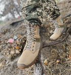Мужские зимние Ботинки из натуральной кожи на высокой подошве / Берки с утеплителем Slimtex бежевые размер 43 - изображение 6