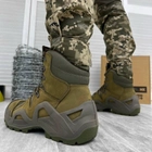 Кожаные мужские Ботинки Vaneda с мембраной и системой поглощения нагрузок / Легкие Берцы олива размер 43 - изображение 3