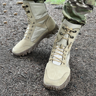 Мужские Кожаные Ботинки с мембраной на резиновой подошве / Демисезонные Берцы койот размер 43 - изображение 1