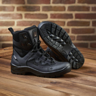 Универсальные кожаные Берцы с мембраной / Летние Ботинки на двухкомпонентной подошве черные размер 44 - изображение 5