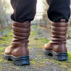 Высокие Летние Ботинки Ястреб коричневые / Легкие Кожаные Берцы размер 41 - изображение 4