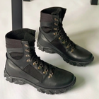 Утепленные Берцы из натуральной кожи / Зимние ботинки с подкладкой Airtex в черном цвете размер 37 - изображение 3