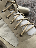 Мужские Кожаные Ботинки с мембраной на резиновой подошве / Демисезонные Берцы койот размер 40 - изображение 5