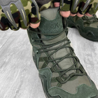 Мужские кожаные Ботинки АК на гибкой полиуретановой подошве / Водонепроницаемые Берцы олива размер 39 - изображение 2