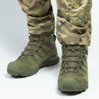 Мужские нубуковые Ботинки на износостойкой резиновой подошве / Водостойкие Берцы с мембраной олива размер 42 - изображение 2