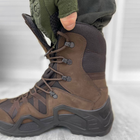 Всесезонные мужские Ботинки Scooter с мембраной / Водостойкие нубуковые Берцы коричневые размер 40 - изображение 2