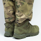 Мужские нубуковые Ботинки на износостойкой резиновой подошве / Водостойкие Берцы с мембраной олива размер 44 - изображение 4