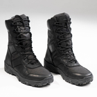 Мужские зимние Берцы Варриор до -15°C с ортопедической стелькой / Ботинки кожаные на подкладке Gore-Tex черные - изображение 2