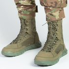 Высокие мужские Ботинки с вентиляционными отверстиями / Легкие Берцы олива размер 45 - изображение 3