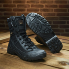Мужские кожаные Берцы с водонепроницаемой мембраной / Летние Ботинки на термопластической подошве черные - изображение 5