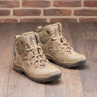 Универсальные кожаные Ботинки с мембраной / Летние низкие Береги на двухкомпонентной подошве койот размер 39 - изображение 2