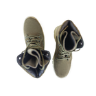 Мужские зимние Ботинки из натуральной кожи на высокой подошве / Берки с утеплителем Slimtex зеленые размер 45 - изображение 3