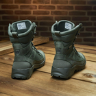 Мужские кожаные Берцы с водонепроницаемой мембраной / Летние Ботинки на термопластической подошве олива размер - изображение 4