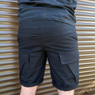 Чоловічі міцні Шорти із накладними кишенями ріп-стоп чорні розмір L - зображення 4