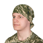 Легкая хлопковая Бандана на голову CamoTec / Плотный многофункциональный Платок пиксель размер 60х60см - изображение 2