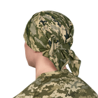 Легкая хлопковая Бандана на голову CamoTec / Плотный многофункциональный Платок пиксель размер 60х60см - изображение 3