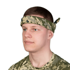 Легкая хлопковая Бандана на голову CamoTec / Плотный многофункциональный Платок пиксель размер 60х60см - изображение 5