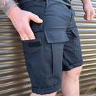 Чоловічі міцні Шорти із накладними кишенями ріп-стоп чорні розмір XL - зображення 3