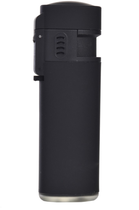 Зажигалка газовая турбо PROF FULL BLACK RUBBER GRENADE регулятор пламени пластик Черный (40804680)