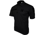 Футболка поло тактическая мужская черная футболка ПОЛО POLO полиция для мвд размер 66 - изображение 2