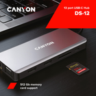 USB-hub Canyon 13 port USB-C Hub DS-12 Szary (CNS-TDS12) - obraz 5