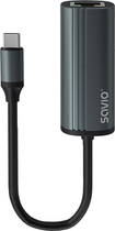 Адаптер Savio AK-56 USB-C 3.1 GEN 1 на RJ-45 Gigabit Ethernet (SAVAK-56) - зображення 1