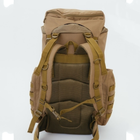 Армійський рюкзак тактичний 70 л Водонепроникний туристичний рюкзак. Колір: койот - зображення 8