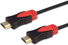 Kabel Savio CL-113 HDMI 5 m HDMI Type A (standard) Czarny, czerwony (SAVKABELCL-113) - obraz 2