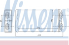 Радиатор отопителя MAN F2000 94- пр-во Nissens Nissens (71925)