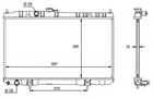 Радіатор охолодження NISSAN ALMERA CLASSIC N16 M вир-во NRF NRF (59099)