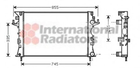 Радиатор охлаждения RENAULT LAGUNA II 01- пр-во Van Wezel Van Wezel (43002290)