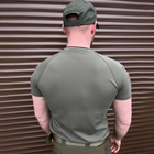 Мужская футболка прямого кроя с липучками под шевроны олива размер M - изображение 3