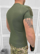 Мужская футболка приталенного кроя с липучками под шевроны хаки размер XL - изображение 3