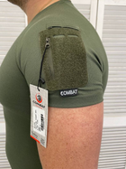 Чоловіча футболка приталеного крою з липучками під шеврони хакі розмір 2XL - зображення 4