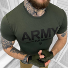 Мужская футболка CoolPass приталенного кроя с патриотическим принтом олива размер M - изображение 4
