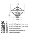 Термостат AUDI VW VOLVO пр-во Wahler WAHLER (411687D1)