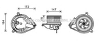 Вентилятор салону MB, VW вир-во AVA Ava (MS8616)
