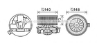 Вентилятор обігрівача RENAULT Clio 06/2005-12/2014 AVA Ava (DA8010)