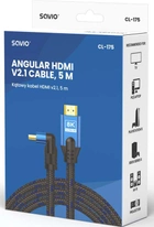 Кабель Savio CL-175 HDMI 5 м HDMI Type A Black, Blue (SAVKABELCL-175) - зображення 3