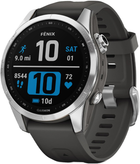 Zegarek sportowy Garmin Fenix 7S Standard Edition Silver with Graphite Band (010-02539-01) - obraz 1