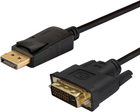 Kabel Savio CL-122 DisplayPort - DVI 3 m Czarny (SAVKABELCL-122) - obraz 1